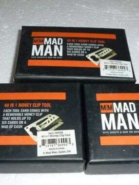 Mad Man 40 in 1 Money Clip - Lot of 3 - NIB